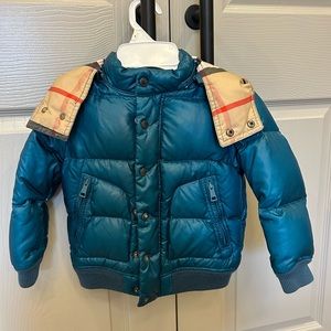 Burberry children down jacket Sz 4